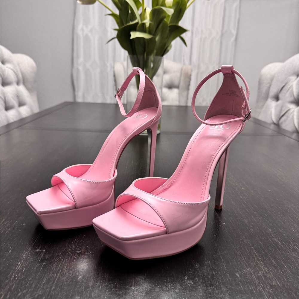 Elegant Pink High Heel Sandals